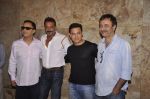 Sanjay Dutt, Aamir Khan, Rajkumar Hirani, Vidhu Vinod Chopra  at PK Screening in Mumbai on 25th Dec 2014